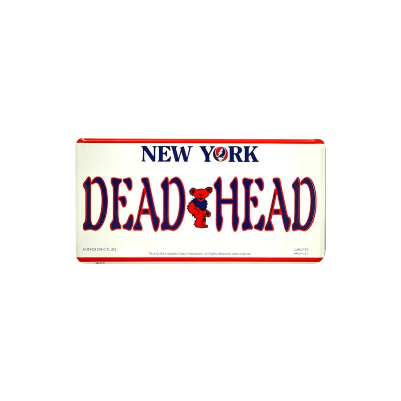 Grateful Dead New York License Plate - 6" x 12"