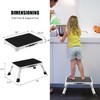 Jocauto Folding Step Stool, Height-Adjustable Step Stool with Non-Slip Platform,