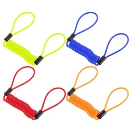 4 Pieces Memory Rope for Disc Brake Lock, Anti-theft Accessories for Motorcycles, Spiral Wire Rope, Visual Reminder Rope, Bicycle Accessories