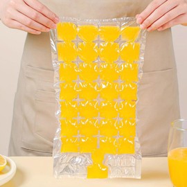 Ice Bags for Freezer, Easy Release Ice Mold Trays, Self-Sealing Freezing Cold Pack with Funnel Cooler for Summer Party Home Kitchen Freezer Food Drink Wine