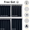 Simplebrand Navy Blue Blackout Extra Long Curtains for Patio 120