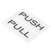 PATIKIL Push Pull Door Sign, 2 Pack Self-Adhesive Rectangle Acrylic