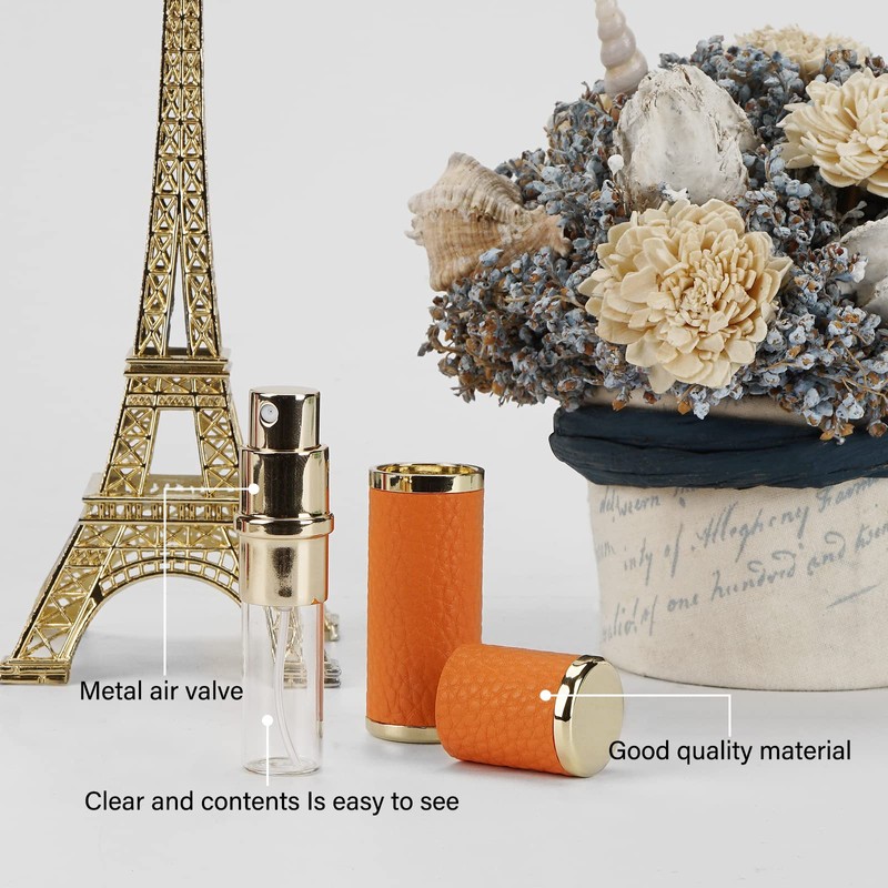 LUEXBOX 3 Pack Portable Perfume Bottle for Travel, Mini Refillable