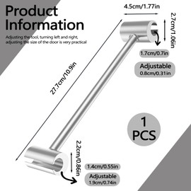 Huakaile Door Hinge Adjustment Tool, 14-19 mm Steel Hinge Gap Adjusting Wrench, Adjustable Door Spanner for Installation Residential Commercial (Small)
