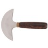 Leather Round Head Knife Walnut Wooden Handle Large Double Sided