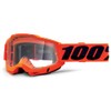 100% Unisex Adult 461368 Accuri 2 OTG Orange Goggle-Clear Lens,