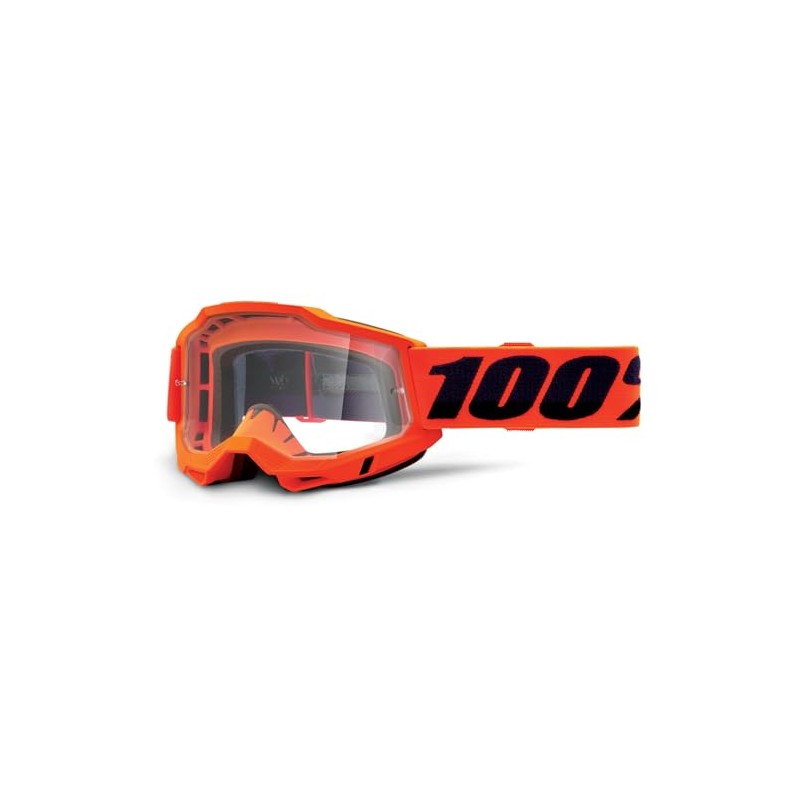 100% Unisex Adult 461368 Accuri 2 OTG Orange Goggle-Clear Lens,