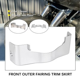 Unbranded Chrome Front Outer Fairing Trim Skirt For Harley Road Glide Special FLTRXS FLTRX