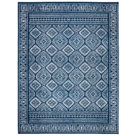 Safavieh Tulum Collection TUL264N Moroccan Boho Distressed Area Rug, 6' x 9', Navy / Ivory