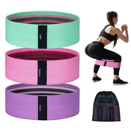 Resistance Bands for Working Out, 3 Levels Exercise Bands Workout Bands Set for Women Men, Hip Legs Booty Bands for Home Fitness, Gym, Yoga, Pilates