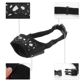 CAPASTEC Hundemaulkorb Weicher Hundemaulkorb Atmungsaktiver Maulkorb für Hunde Verhinderung Beißen Kauen Maulkorb mit Verstellbarem Gurt für Kleine Mittlere Große Hunde L Schwarz