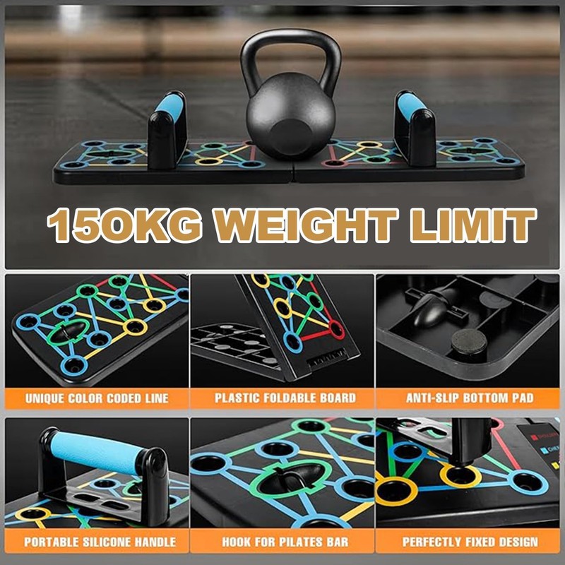 Push Up Board, Multi-Function Home Workout Equipment, Foldable, Portable Press