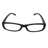 Inlefen Schlanke rechteckige Lesebrille Retro Vintage Brillen Herren Damen (black