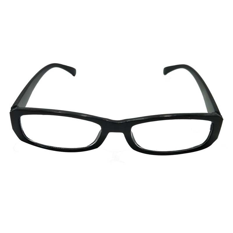 Inlefen Schlanke rechteckige Lesebrille Retro Vintage Brillen Herren Damen (black