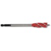 Armeg WWB25.0T 25mm WoodBeaver 4 Flute Wood Auger Drill Bit,Red/Grey