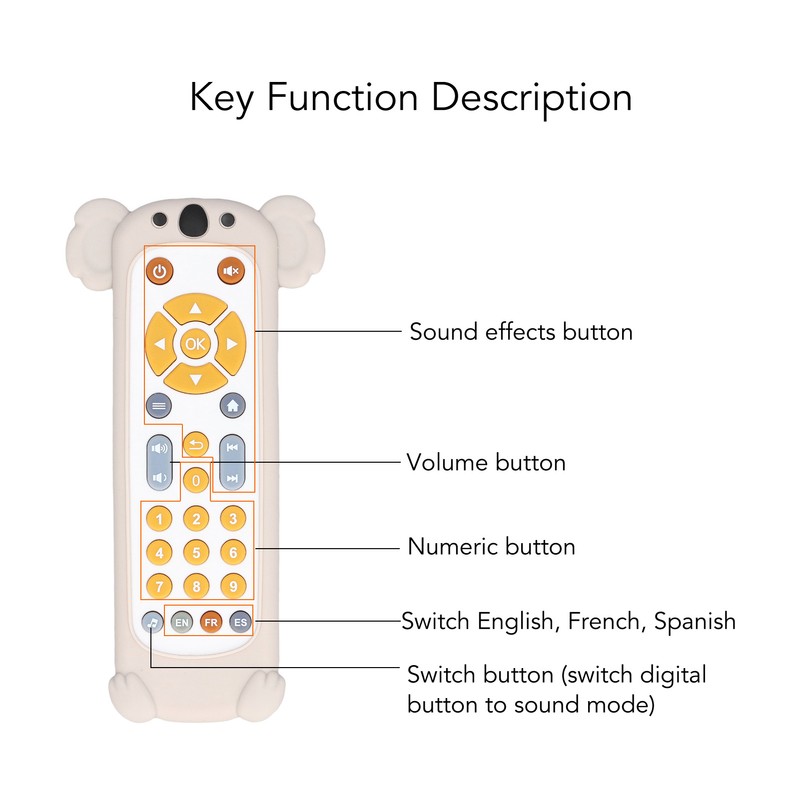 Baby Remote Control Toy Simulation Educational Musical Infant TV Remote