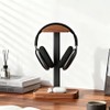 Solid Wood Headphone Stand for Gaming and Office Desks –
