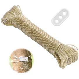 Washing Line Rope With Steel Core, Heavy Duty Laundry Lines, Pvc Covered Clothes Line For Outside Garden Crafts Arts Camping (20m)