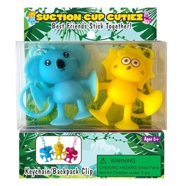 Suction Cup Cuties 2pk Fidget Toys Collection - Premium Squishy Toys for Squishing & Stretching - Collect Them All with Various Themes - Ideal Fidget Toy for Stress Relief & Focus - Durable and Fun