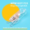 Lisnhlin 4 Pcs WPW10571723 Range Vent Hood Halogen Light Bulbs