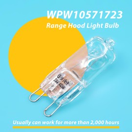 Lisnhlin 4 Pcs WPW10571723 Range Vent Hood Halogen Light Bulbs 120V 40W G9 Compatible with Whirlp ACR4303MFB3 MER6600FB2 JXL6536CSS0 Parts Replace AP6023129 PS8260198 W10571723 3022627