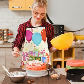 Bonieset Holiday Aprons, Adjustable Cooking Apron Chef Bib Apron for Dinner Cooking Grilling Baking Painting Garden