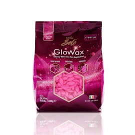 Italwax Solo Cherry Pink Glowax - 400g (0.88lb) - Hard wax beads for hair removal - Synthetic formulation ideal for sensitive skins - Recommended for delicate areas