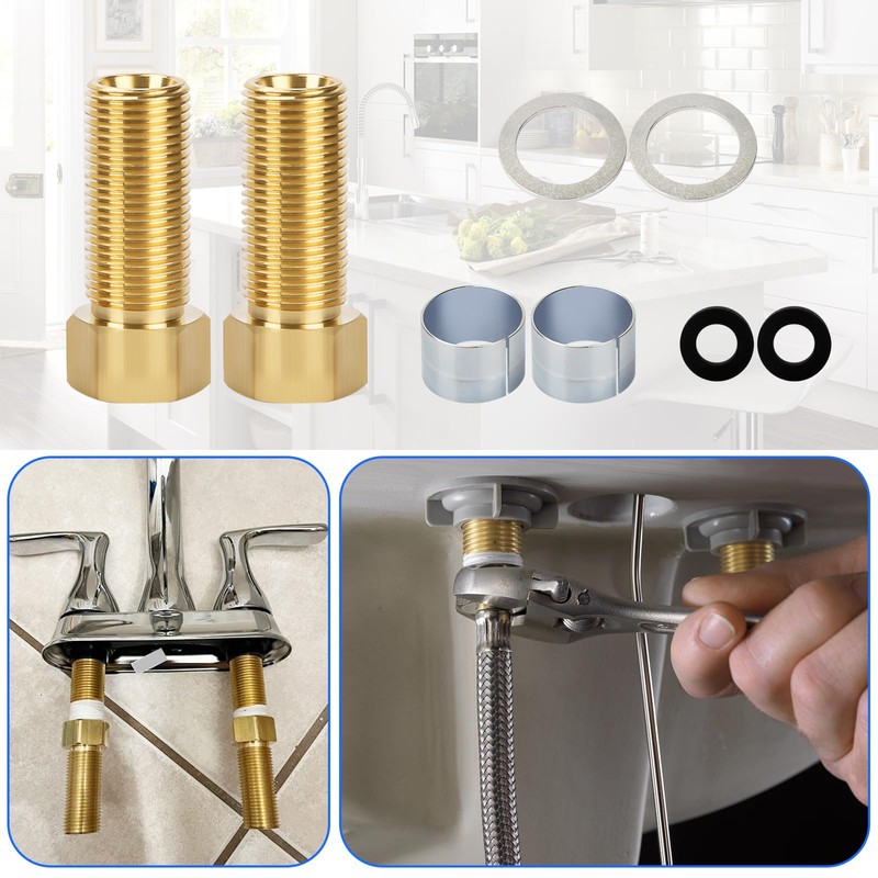 Faucet Shank Extension kit,100818 Thick Countertop Extension Set for Faucet