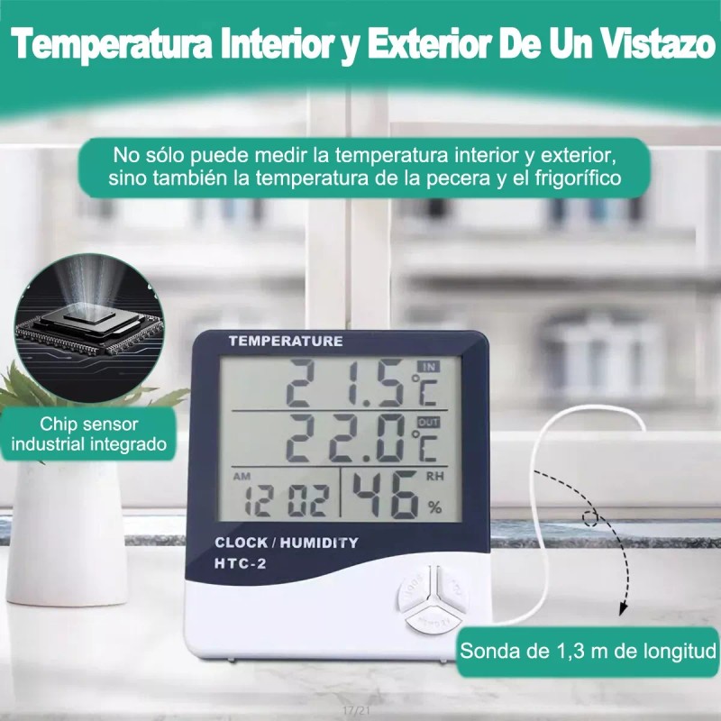 Generic 3set Higrometro Digital Termometro Htc-2 Medidor De Humedad