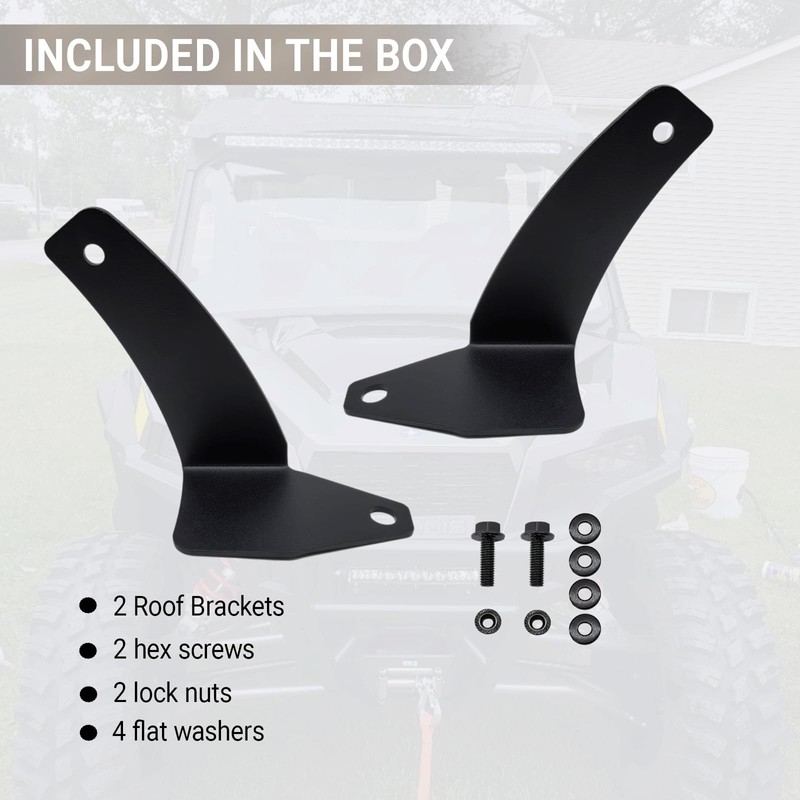 Upper Windshield 42" Inch LED Light Bar Mounting Brackets Compatible