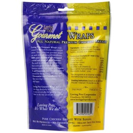 Loving Pets (2 Pack) All Natural Premium Banana and Chicken Wraps with Glucosamine and Chondroitin Dog Treats, 6 oz