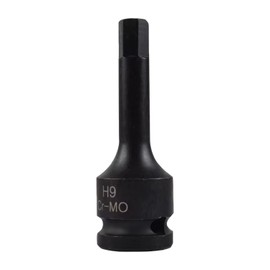 JEUCLEL 9mm Hex Impact Bit Socket, H9 1/2-Inch Impact Drive Allen Socket, Cr-Mo Steel Lengthen Hex Screwdriver Socket Adapter