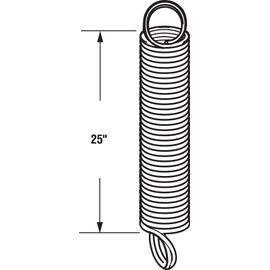 Prime-Line GD 12193 130 lb., Black Tip, Sectional Garage Door Extension Spring with Safety Cable (Single Pack)
