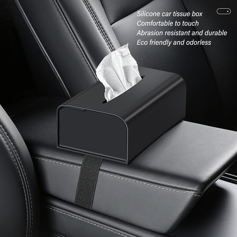 Car Napkin Holder Box Car Tissue Box Silicon Center Console