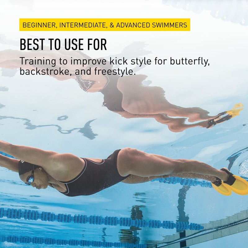 FINIS Swim Fin Positive Drive-Shoe 44-45 Training, Yellow/Black