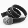 CHROME CRANE BLT046 Men's Braided Waist Belt Skull Buckle Design