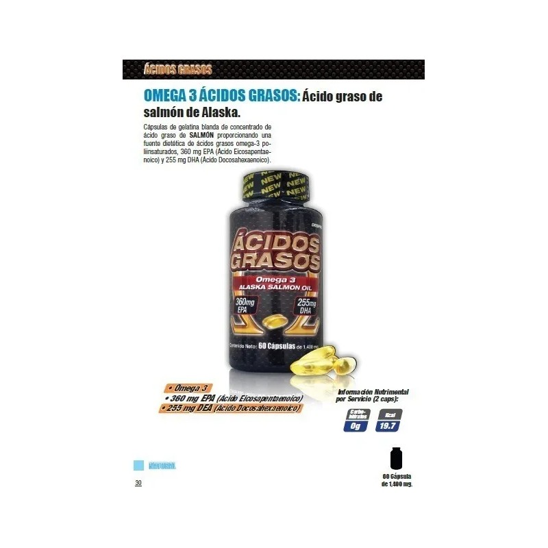 F&nt Omega 3 Ácidos Grasos: Ácido Graso De Salmón De