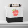 CafePress Stitch Apple 1St Grade Canvas Tote Top Zipper Closure