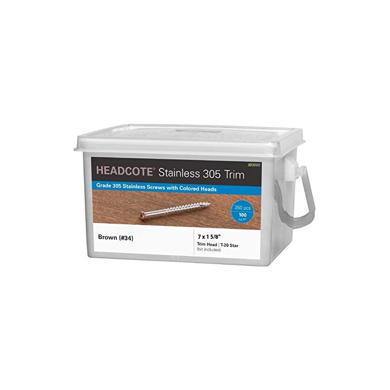 Headcote 7 x 1-5/8" - 34 Brown - Stainless Steel