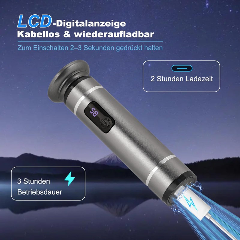 Hornhautentferner Elektrisch mit DermaGlide Technologie - Wiederaufladbar & mit 4