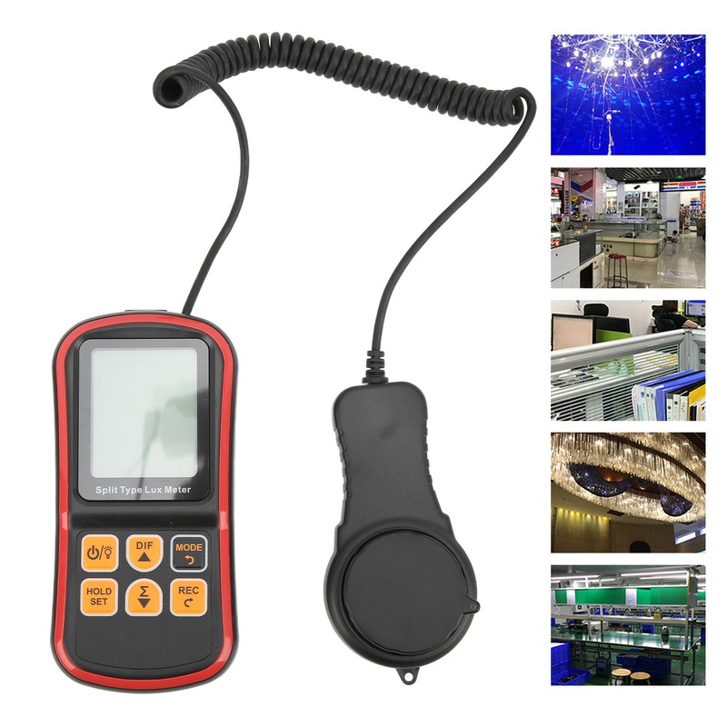 1030 Light Meter Split Digital Illuminance Meter with Temperature Measurement