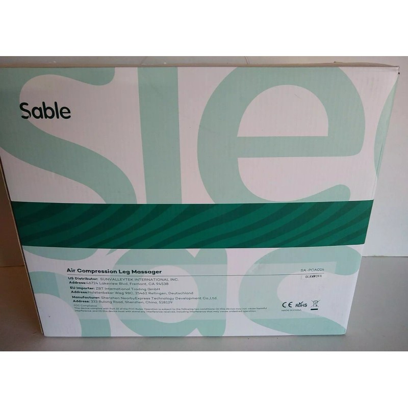 Sable Air Compression Leg Feet & Calves Massager With Heat