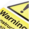 Caledonia Signs 58361 Warning Construction Site Sign, A4 SAV