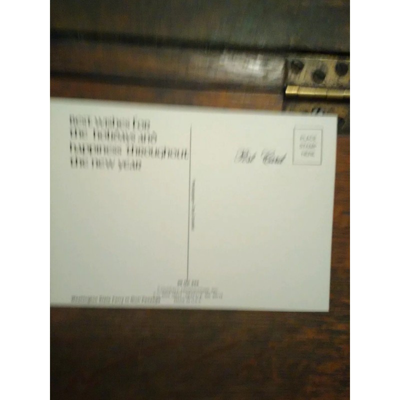 PACIFIC NORTHWEST WASHINGTON STATE FERRIES CHRISTMAS POST CARD FERRY IN