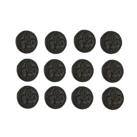 DeLeon Collections Brown Cast Iron Fleur De Lis Round Cabinet Knobs or Drawer Pulls Set of 12