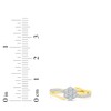 DZON Sterling Silver with Yellow Gold Plating 1/10 Ct TDW