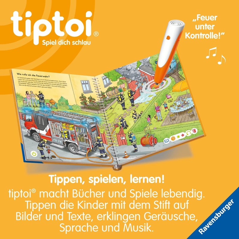 Ravensburger tiptoi on the Go with the Fire Truck with