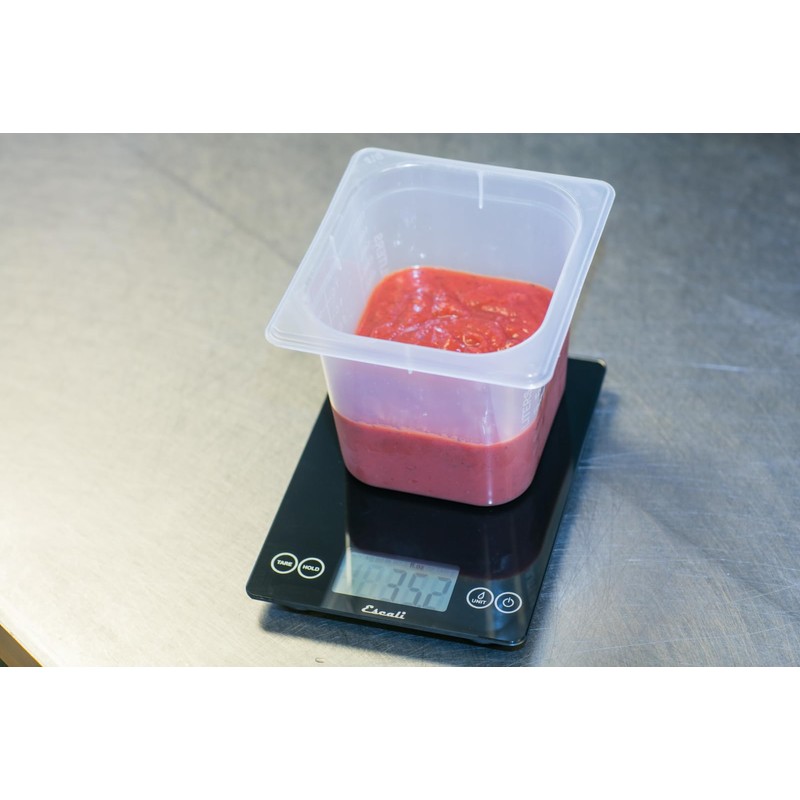 San Jamar Escali Glass Digital Food Scale, Black