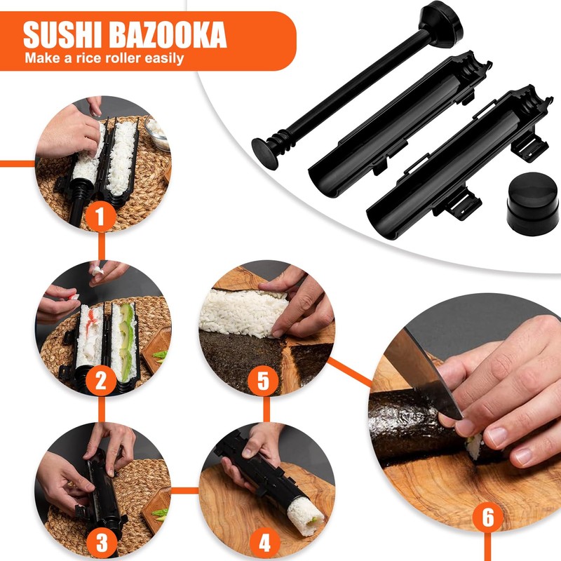 SmileTools Sushi Making Kit, 28 in 1 Sushi Roller Kit