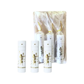 Kanazawa Gold Foil Hakuichi Gold Powder Shiri Paper Tube [Kinmai] ~ Introduced in the World Matsuko Knowled! Comes with a Zipper Bag with Shelf Life Check Seal for Convenient Storage; Sold in Bulk (Set of 3)